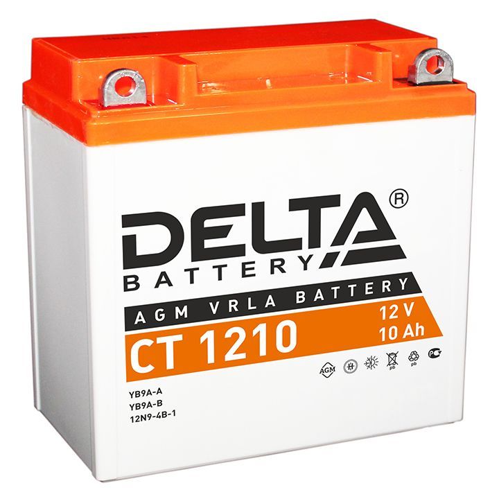 Delta Battery CT 1210 10А/ч-12V ст EN120 болт прямая 137x77x135