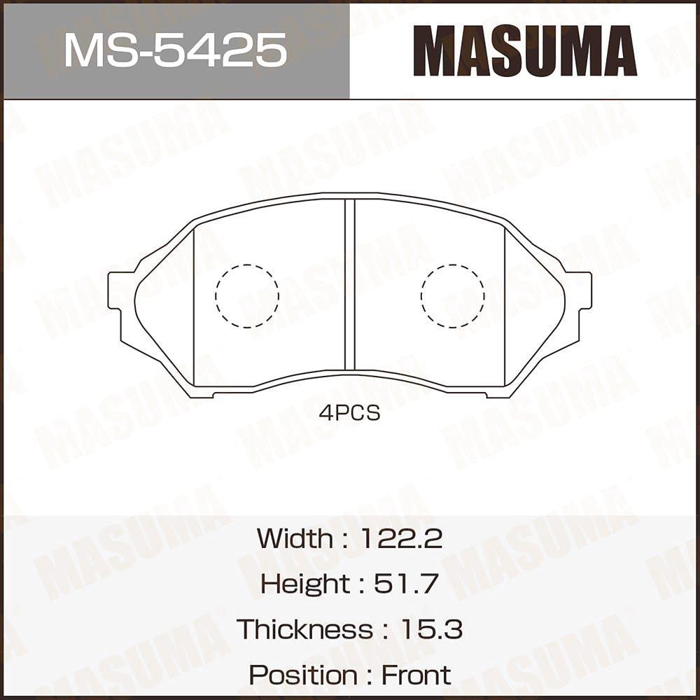 Masuma MS5425 Mazda дисковые, передняя ось